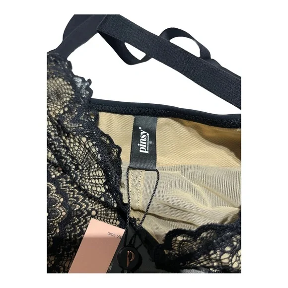 Pinsy Sculpting Lace Shapewear Bodysuit 1X BLACK NEW TAGS‎ NWT - Picture 6 of 9